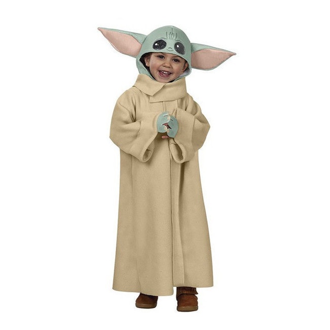 Foto lateral/trasera del modelo de Baby Yoda The Mandalorian