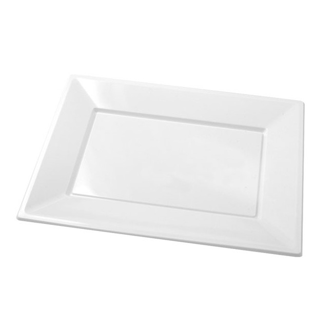 Vista principal del bandejas rectangulares 33 x 22,5 cm - Maxi Products - 3 unidades en color blanco y negro