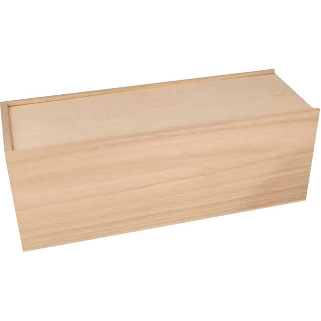Caja de madera rectangular lisa de 33 x 12 x 12 cm por 11,50 €