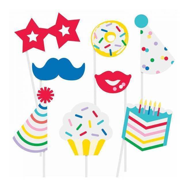 Kit para photocall fiesta de cumpleaños - 10 unidades por 4,75 €