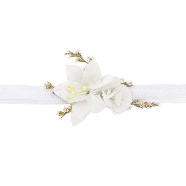 Pulsera para de honor flores blanca 2,50 €