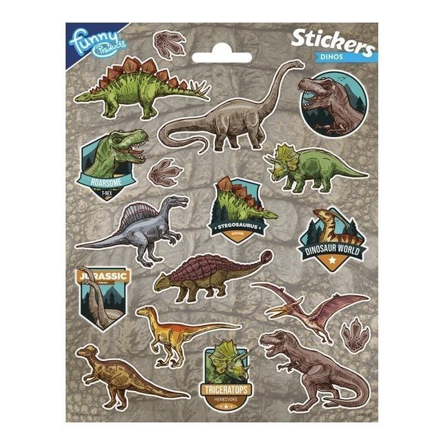 Pegatinas de Dinosaurios World - 1 hoja por 1,00 €