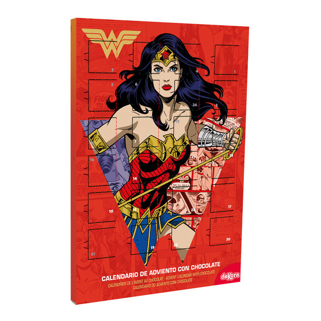 Vista principal del calendario de adviento de Wonder Woman en stock