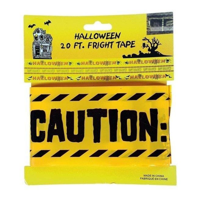 Foto detallada de cinta amarilla de peligro de 6 m