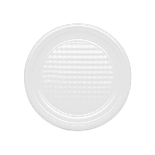 Vista delantera del platos redondos blancos de 25 cm - Maxi products - 5 unidades en stock