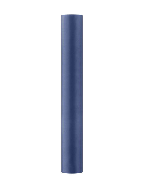Vista principal del camino de mesa satinado de 9 x 0,36 m en color azul, azul claro, azul marino, blanco, burdeos, crema, dorado, fucsia, melocotón, morado, negro, plateado, rojo, rosa, rosa coral y rosa nude