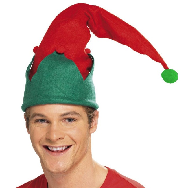 Vista principal del gorro de elfo de Navidad en stock