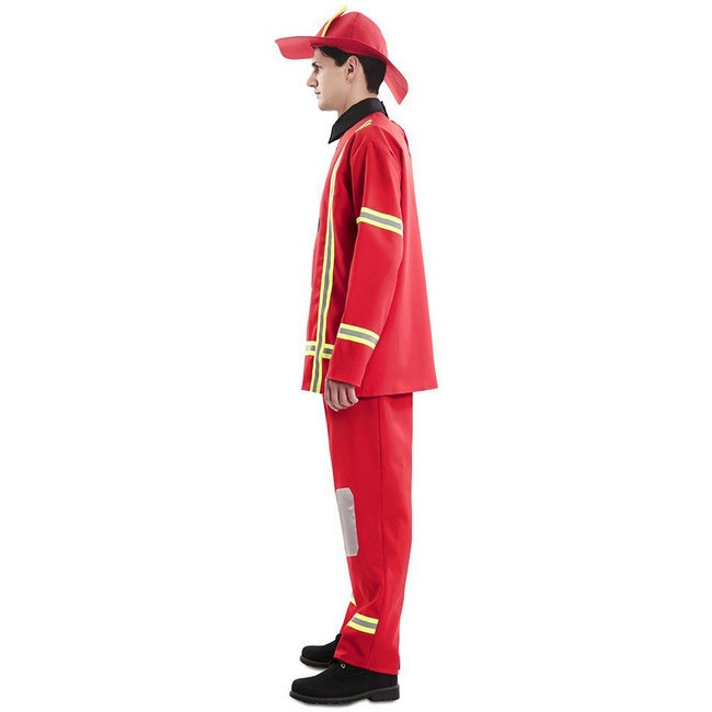 Disfraz de bombero rojo con sombrero para adulto por 23,25 €