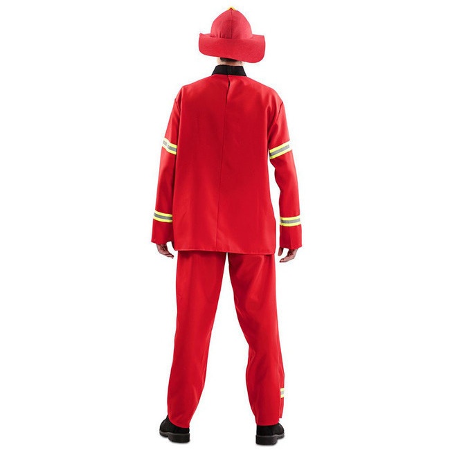 Disfraz de bombero rojo con sombrero para adulto por 23,25 €