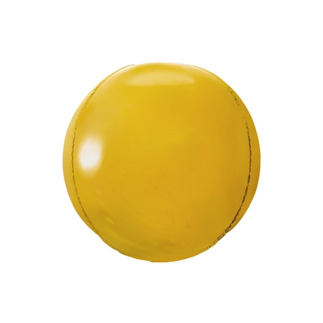 Vista delantera del globo orbz metalizado de 40 cm - PartyDeco en color aguamarina, azul, dorado, fucsia, morado, multicolor, plateado, rosa, rosa dorado y transparente