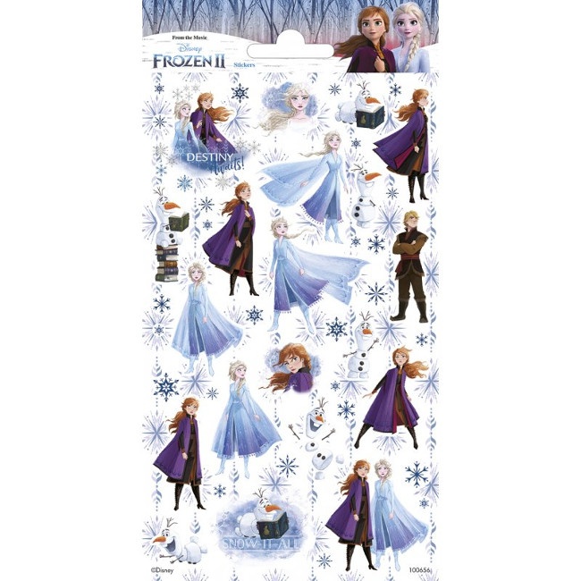 Pegatinas brillantes de Frozen II - 1 hoja por 1,00 €