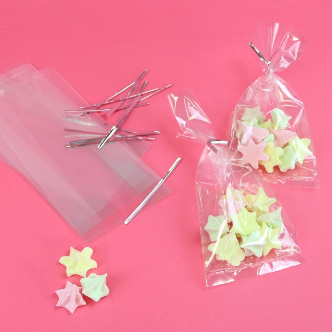 Foto detallada de bolsas para dulces transparentes de 22,9 x 10,2 cm - PME - 25 unidades