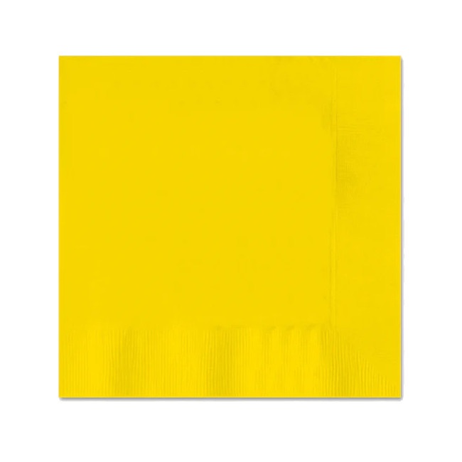 Vista principal del servilletas flúor de 16,5 x 16,5 cm - 30 unidades en color amarillo, naranja, rosa y verde