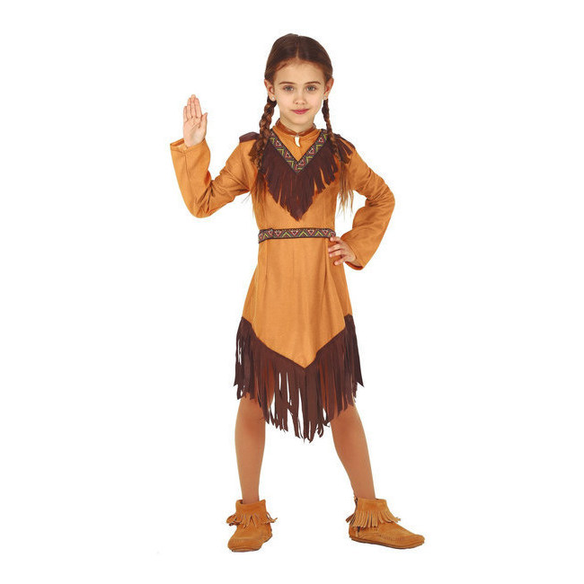 Vista principal del disfraz de indio nativo americano en tallas 3 a 12 años
