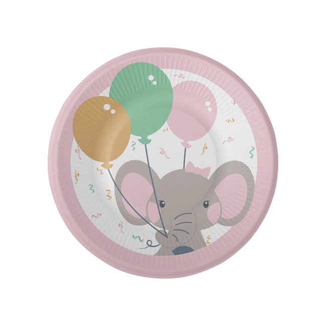 Vista principal del platos de Elephant Baby Girl de 17 cm - 8 unidades en stock