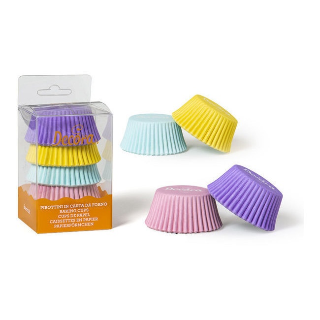 Foto detallada de cápsulas para cupcakes de colores pasteles - Decora - 75 unidades