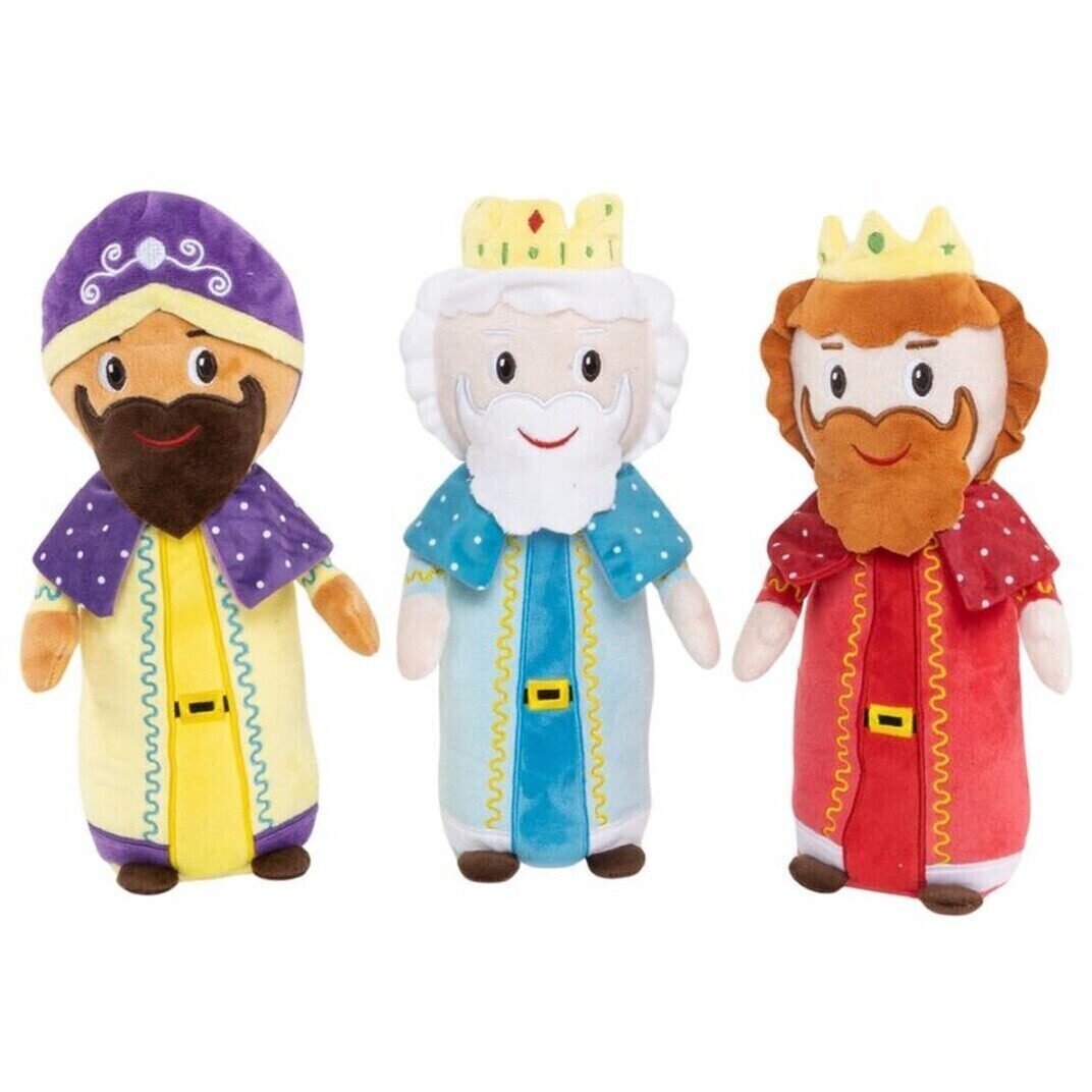 Peluche de Reyes Magos en pack de 20 cm 3 unidades por 24 75