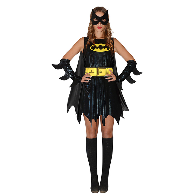 Vista frontal del disfraz de Batgirl en stock
