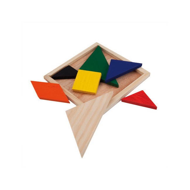 Foto detallada de puzzle tangram