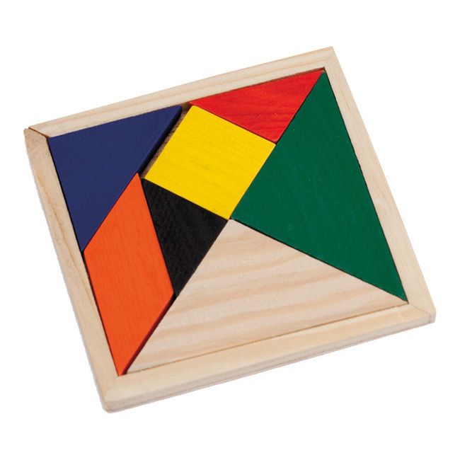 Vista principal del puzzle tangram en stock