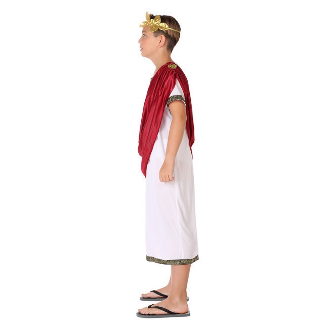 Foto lateral/trasera del modelo de emperador romano César