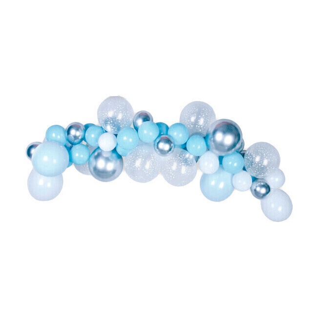 Guirnalda de globos orgánicos en dos colores y plateados - 53 unidades