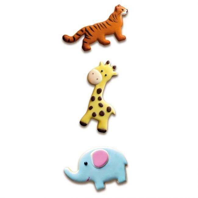 Cortadores de jirafa, tigre y elefante - Wilton - 3 unidades - 2
