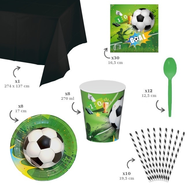 Pack para fiesta de fútbol GOL - 8 personas - 2