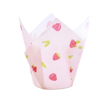 Cápsulas tulipán de papel para muffins de frambuesas - PME - 24 unidades