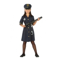 Disfraz de policía azul para niña