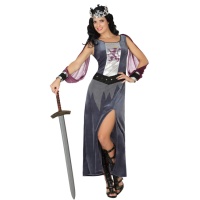 Disfraz de soldado medieval largo para mujer