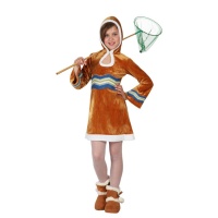 Disfraz de esquimal marrón para niña