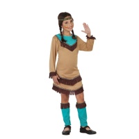 Disfraz de indio americano azul para niña