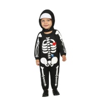 Disfraz de esqueleto con chupete para bebé