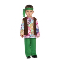 Disfraz de hippie años 70 psicodélico para bebé niño