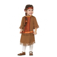 Disfraz de indio apache para bebé niña