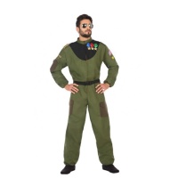Disfraz de piloto de caza condecorado para hombre