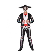 Disfraz de esqueleto Catrina mejicana para hombre