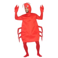 Disfraz de cangrejo rojo para hombre