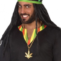 Collar de marihuana dorado