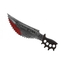 Cuchillo de sierra con sangre - 51 cm