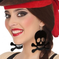 Pendientes de calavera pirata