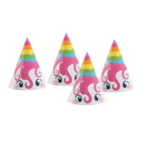 Sombreros de unicornio fantasía - 6 unidades