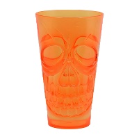 Vaso con cara de esqueleto de 15 x 9 cm - 1 unidad