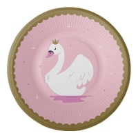 Platos de Cisne de 23 cm - 8 unidades