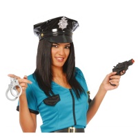 Pistola y esposas de policía - 22 cm
