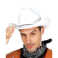 Sombrero de vaquero blanco - 57 cm