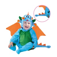 Disfraz de dragón azul para bebé