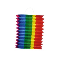 Farol tubular de papel de 20 cm multicolor - 1 unidad