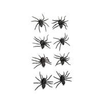 Bolsa con 8 arañas - 6 cm
